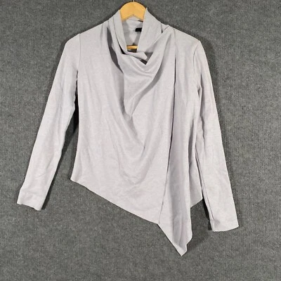 Saba Jacket Womens XS Silver Cowl Neck Formal Office Career City Asymmetrical Z2 - image 1 of 4