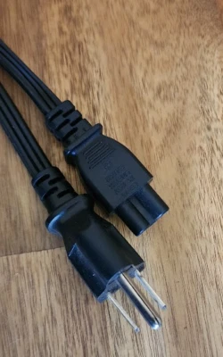 5.5 ft 3-Prong Mickey Mouse AC Power Cord Cable Laptop PC Printers Charge - Image 1 of 2