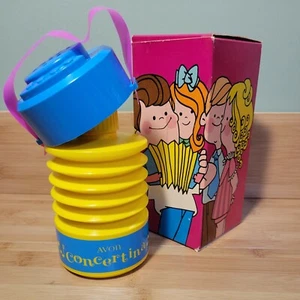 Decantador de baño de burbujas vintage AVON Concertina 8 FL OZ con caja  - Imagen 1 de 5