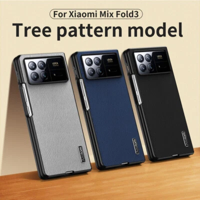 For Xiaomi Mix Fold 3, Luxury Shockproof Retro PU Leather Soft Rubber Case Cover