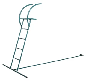 Freistehende Leiter aus Metall Grün für Rutsche Podesthöhe 150 cm - Bild 1 von 6