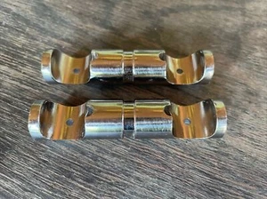 2 x Doppel Kombiträger Gardinenstange Vorhangstange 2-läufig Ø 20mm silber - Bild 1 von 1
