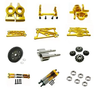 For Rc 1/10 Himoto E10MTL E10MT E10BP Car aluminum Metal Upgrade Parts yellow - Picture 1 of 108