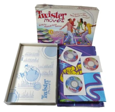  Twister Moves MB Games  3 music CDs 144 Dance Tracks  Dance Mat Complete 2003 - Image 1 of 4