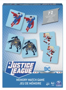 DC Justice League Memory Match Game, Ages 4+, Batman, Superman, Superfriends - Picture 1 of 1