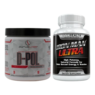 Purus Labs D-Pol Tablets 90 Tablets + Iron Man Ultra | Male Performance Enhancer - Image 1 of 4