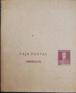 P) 1918 ARGENTINA, GENERAL JOSE DE SAN MARTIN, SPECIMEN, 1/2C, POSTAL STATIONARY - Picture 1 of 1