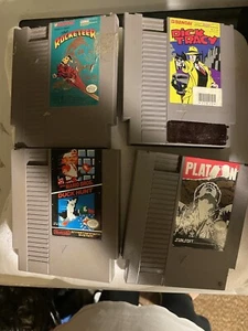 Super Nintendo Entertainment System Game Rocketeer Mario Bros Platoon Dick Tracy - Picture 1 of 1