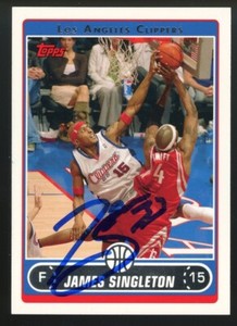 2006-07 Topps JAMES SINGLETON Signed Card autograph AUTO CLIPPERS MURRAY STATE