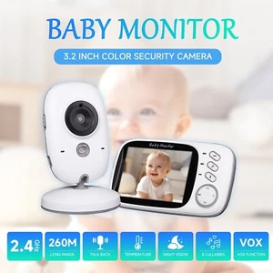 3.2-inch Video Baby Monitor with Camera and Audio Temperature Display 2-Way Talk - Picture 1 of 9