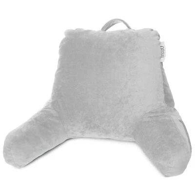 Super Soft Lettura Cuscino, TV & Letto Riposo Bracci Supporto W/Tasche -argento - Immagine 1 di 4