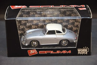 BRUMM 1/43 PORSCHE 356 HARD TOP 1952 ARGENTO R314-02 DIE CAST MADE IN ITALY - Immagine 1 di 3