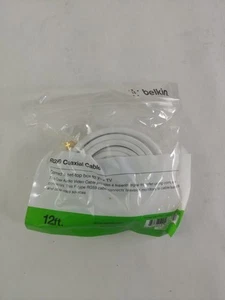 Menge 10 Neu Belkin F8V304-12WHBKST RG59 F-Typ Koaxialkabel - Bild 1 von 6