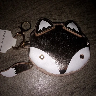 NUEVO Cartera/Cartera de Zorro Metálico Wonder Nation con Llavero y Gancho-Adultos/Niños Foto 1 de 4