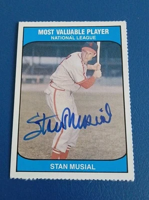 1985 TCMA BASEBALL MOST VALUABLE PLAYERS STAN MUSIAL SIGNED AUTOGRAPHED NM-MT  - Image 1 of 2
