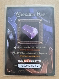 World of Warcraft TCG 2008 Eternium Bar 100 UDE Points WOW Expired Code - Picture 1 of 2