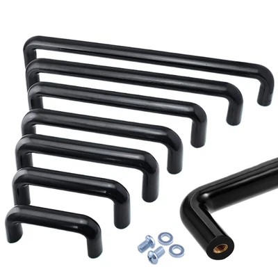 Schwarz Möbelgriffe Bügelgriff Kunststoffe Schubladengriff Küche Schrankgriffe - Bild 1 von 4