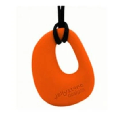 Jellystone Designs Silicone Orange Pendant Necklace NEW Foto 1 de 4