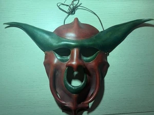 Leather Red Devil Satan masquerade mask Halloween Stage Movie Prop - Picture 1 of 12