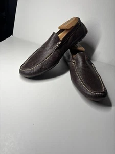 Mocasines de conducción POLO Ralph Lauren Terrance para hombre 10 D marrón agarre sin cordones - Imagen 1 de 13