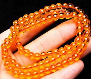 Brazalete Brazalete Cristal Piedras Preciosas Cristal Citrino Amarillo Natural 6mm AAA - Imagen 1 de 6