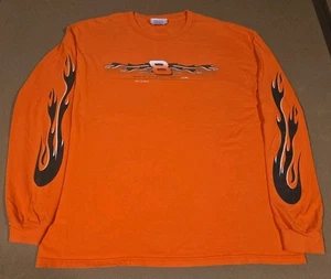 Vintage Chase Authentics Dale Earnhardt Jr.  Flame Orange Long Sleeve T-Shirt XL - Picture 1 of 9