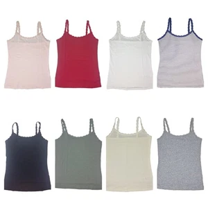 Ex M&S Cami Top Vest Womens Ladies Black White Pink Khaki Cream 6-28 Lace New - Picture 1 of 38