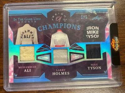 ALI/HOLMES/TYSON 2022 ITG USED SPORTS REIGN OF CHAMPIONS RED SPECTRUM #RC01 5/5 - Image 1 of 3