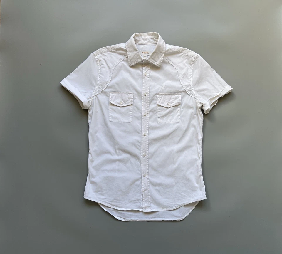 Camisa DIESEL Vintage Hombre Algodón Blanco Manga Corta Talla M Foto 1 de 4