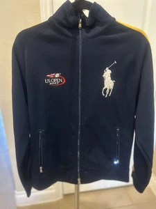 Men’s RLX Ralph Lauren US Open 2007 Big Pony Track Jacket Navy Blue Medium - Picture 1 of 3