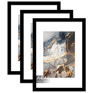 A4 Frame Set of 3, Display Picture A5 with Mat or A4 Without Mat, Light Weigh... - Picture 1 of 7