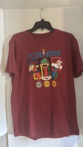 PEZAMANIA T-Shirt Mens Large Burgundy PEZ Candy FeDOMPFI Games 2024 - Picture 1 of 3