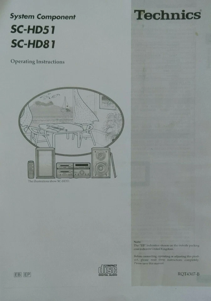 Technics - SC-HD51 - SC-HD81 System - Operating Instructions - USER MANUAL  - Image 1 of 1