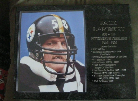 Jack Lambert - Pittsburgh Steelers statistics plaque - New Lower Pricing!! Cover