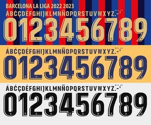 Name&Number Set For Barcelona La Liga 2022/2023 Home/Away Football Soccer - Picture 1 of 11