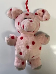 Rudolph Island Of Misfit Toys Pink Polka Dot Elephant 7" Plush Vintage 1998 - Picture 1 of 9