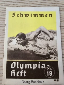 1936 Olympics Olympia PRE WW2 Genuine Germany German Booklet Swimming - Picture 1 of 17