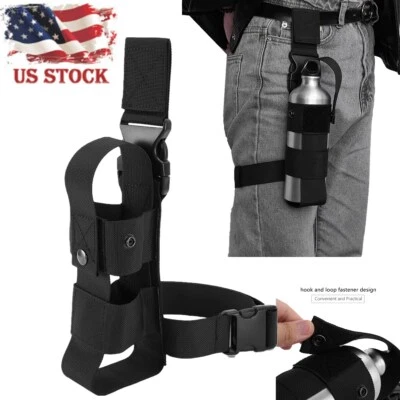 Funda táctica para botella de agua con pierna caída de EE. UU. Soporte para spray de pimienta ajustable caza Foto 1 de 4