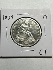1859-O Liberty Seated Half Dollar Choice XF Details Better Date - Picture 1 of 4
