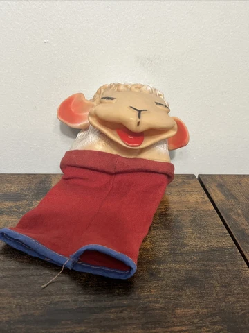 Vintage 1960 Rubber Shari Lewis Lamb Chop Play Along Hand Puppet Cover