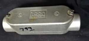 3/4" Aluminium Rechteckig Auslass Rohr Verbinder Gehäuse EMT Typ C3 Gewinde - Bild 1 von 5