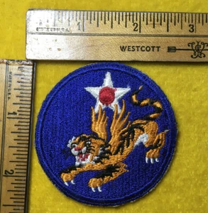 NANEE-B)WWII US ARMY 14TH AIR FORCE, BORDO TAGLIO ORIGINALE NO BAGLIORE,RICAMO,B14-45 - Foto 1 di 3