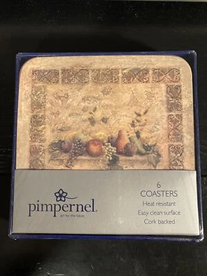 Подставки Pimpernel Tuscan Palette Collection на пробковой основе - набор из 6 фруктовых тем - Изображение 1 из 4