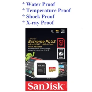 SanDisk Extreme PLUS 32GB microSDXC Memory Card w/ Adapter UHS-I V30 U3 Class 10 - Picture 1 of 8