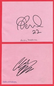AUTÓGRAFOS ORIGINALES ANDY PARISH & CHRIS MCGREADY MANCHESTER UTD COACHES EX MORCAMBE - Imagen 1 de 3