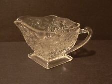 Vintage Indiana Glass Pineapple & Floral Creamer Pitcher #618   (S0