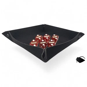 (6) Genuine John Ascuaga's Nugget Sparks Reno Casino Dice w/Pouch + Rolling Tray - Picture 1 of 13