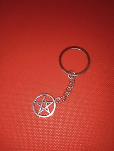 Llavero colgante de pentagrama de plata - Imagen 1 de 1