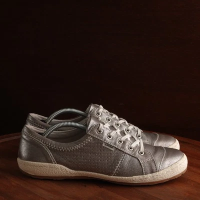 Zapatillas Josef Seibel WMS TALLA EU 39 EE. UU. 8-8,5 Plateadas Cuero Caspio Zapatos Cómodos Foto 1 de 4
