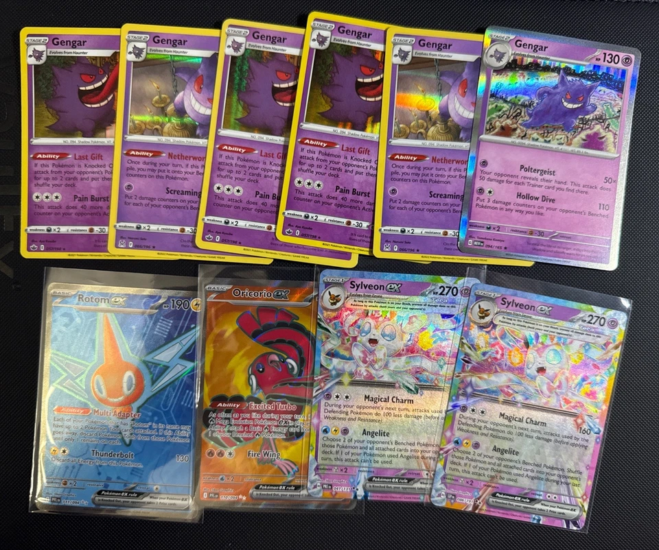 Pokémon 10-Card Lot — 6 Gengar Reverse/Holo + 4 EX - Image 1 of 1